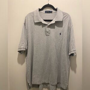 Polo Ralph Lauren Classic Polo Shirt Gray Men's Size 2XB Big Tall Preppy EUC